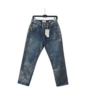 NWT $348 Frame Le Original Jeans In Crackle Chrome Size 27